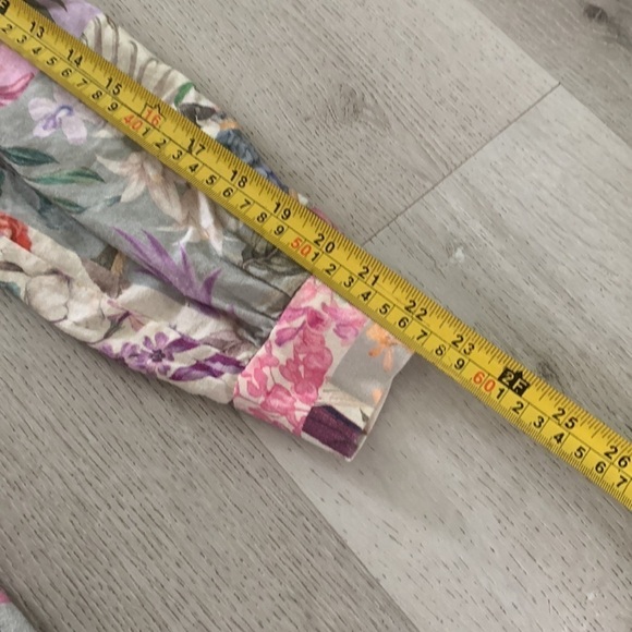 Bloggers favorite Zara tropical parrot dress women’s size Small  belted buttons - Picture 13 of 16